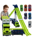 Камион с пързалка и 6 колички до 57 см